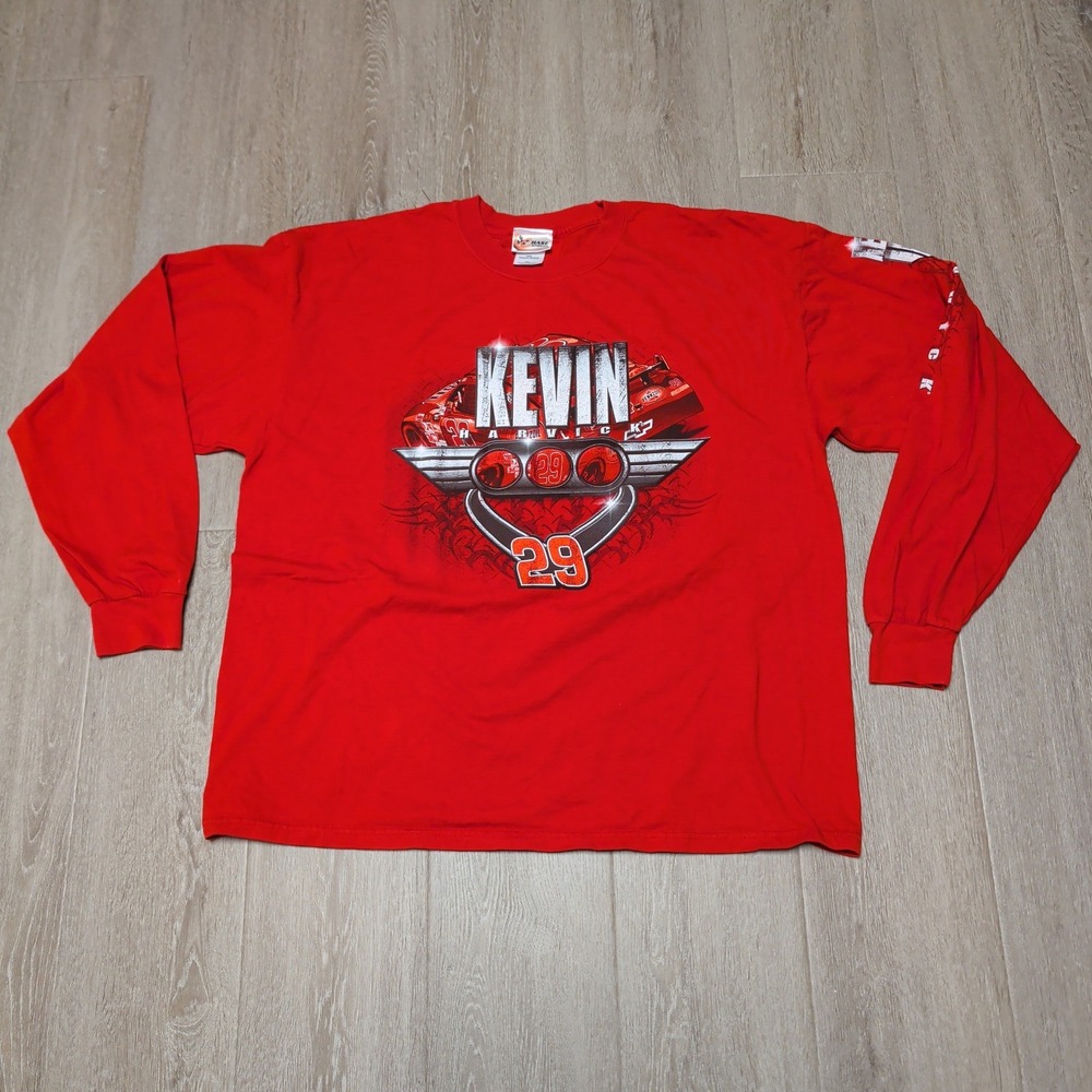 Chase Authentics Kevin Harvick 29 Nascar‎ Red Long Sleeve Shirt Mens 2XL
